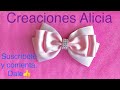 Moño de listón 🎀/ grosgrain  ribbon hair bow/ lazo de listón súper fácil de hacer