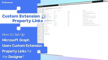 How to set up Microsoft Graph Users Custom Extension Property Links | officeatwork Admin Center