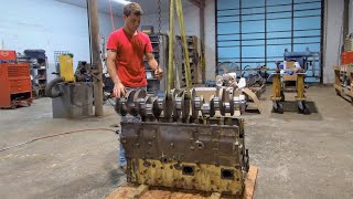 700 HP 15.2 Liter Caterpillar Diesel Engine Build  Assembling Major Components
