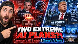 TWO EXTREME AI PLANS! Newsom’s Kill Switch & Trump’s AI Force#ai #agenticai