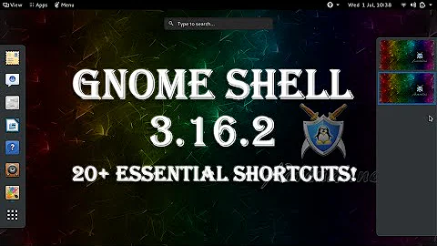 Gnome Shell v3.16.2 - 20 plus essential shortcuts!