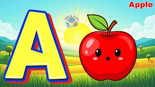 A is for Apple 🍎 | ABC Alphabet Song 🎶 | Learn ABC Letters Easy | Mini Shark 🦈