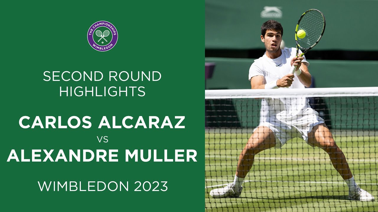 Carlos Alcaraz vs Alexandre Muller Second Round Highlights Wimbledon 2023