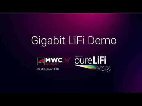 pureLiFi demonstrate Gigabit LiFi at MWC 2019