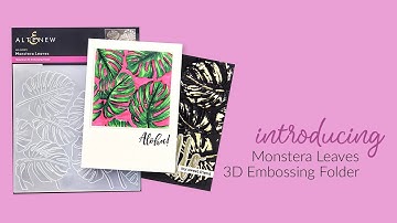 Gorgeous Monstera Leaves 3D Embossing Folder for Paper Crafting