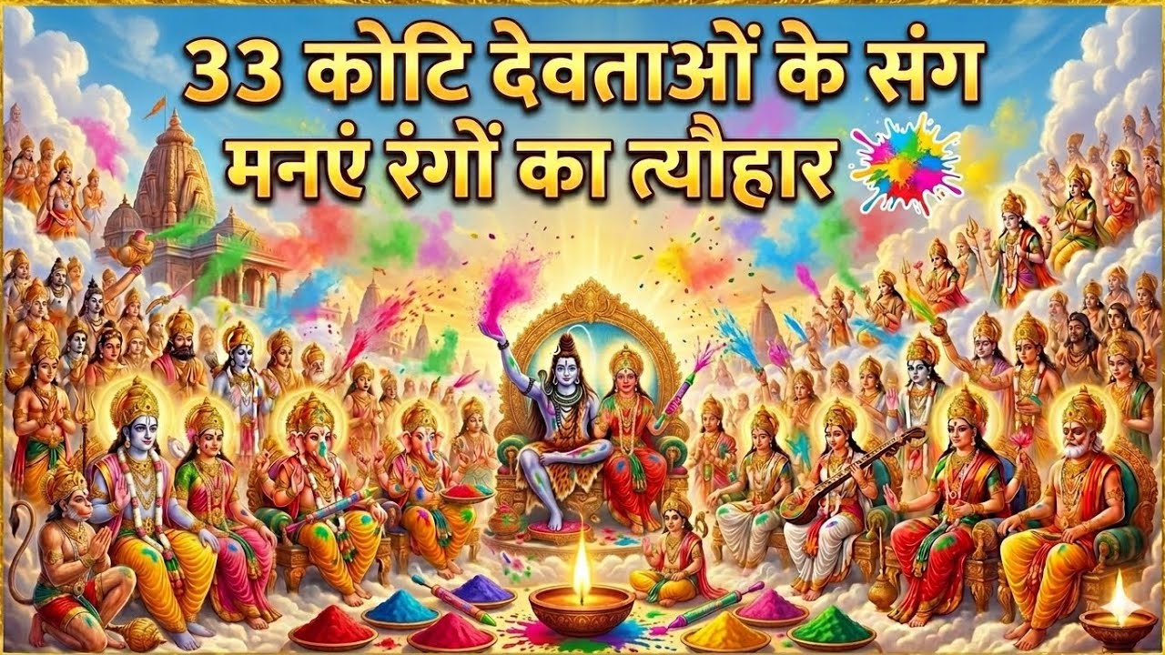 33 कोटि देवताओं के संग मनाएं रंगों का त्यौहार। Aaj Holi par ye Bhajan most powerful