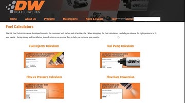 DeatschWerks Flow Rate Conversion Calculator
