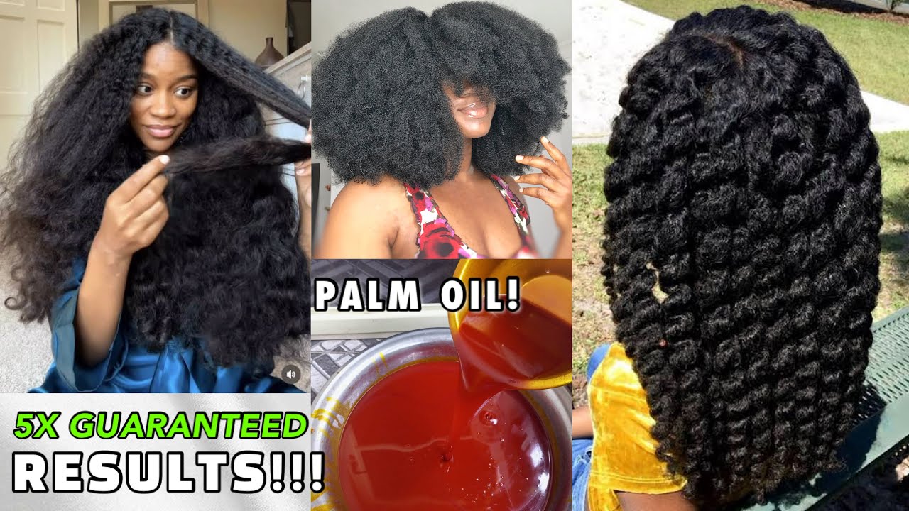 SECRET AFRICAN REMEDIES FOR HAIR GROWTH. Palm Oil Will Transform Your Hair Like Crazy! 24Hrs Leavein