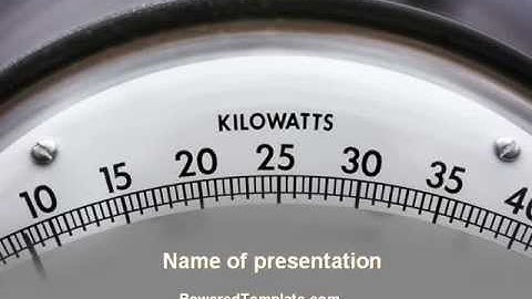 Wattmeter PowerPoint Template by PoweredTemplate.com