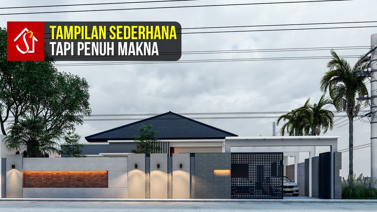 Rumah Tinggal Tropis Modern Di lahan 20 x 20 Meter