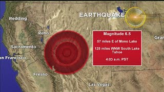 A 6.5-magnitude earthquake in nevada was felt across our region on
friday morning.