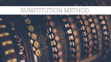 Substitution Method for simultaneous equation part 2