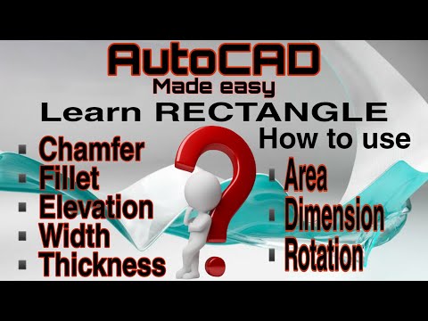 Draw rectangle  by using REC command in AutoCAD (Hindi)