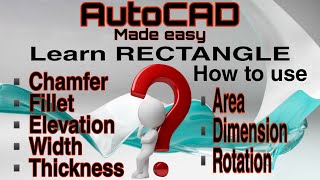 Draw rectangle  by using REC command in AutoCAD (Hindi)