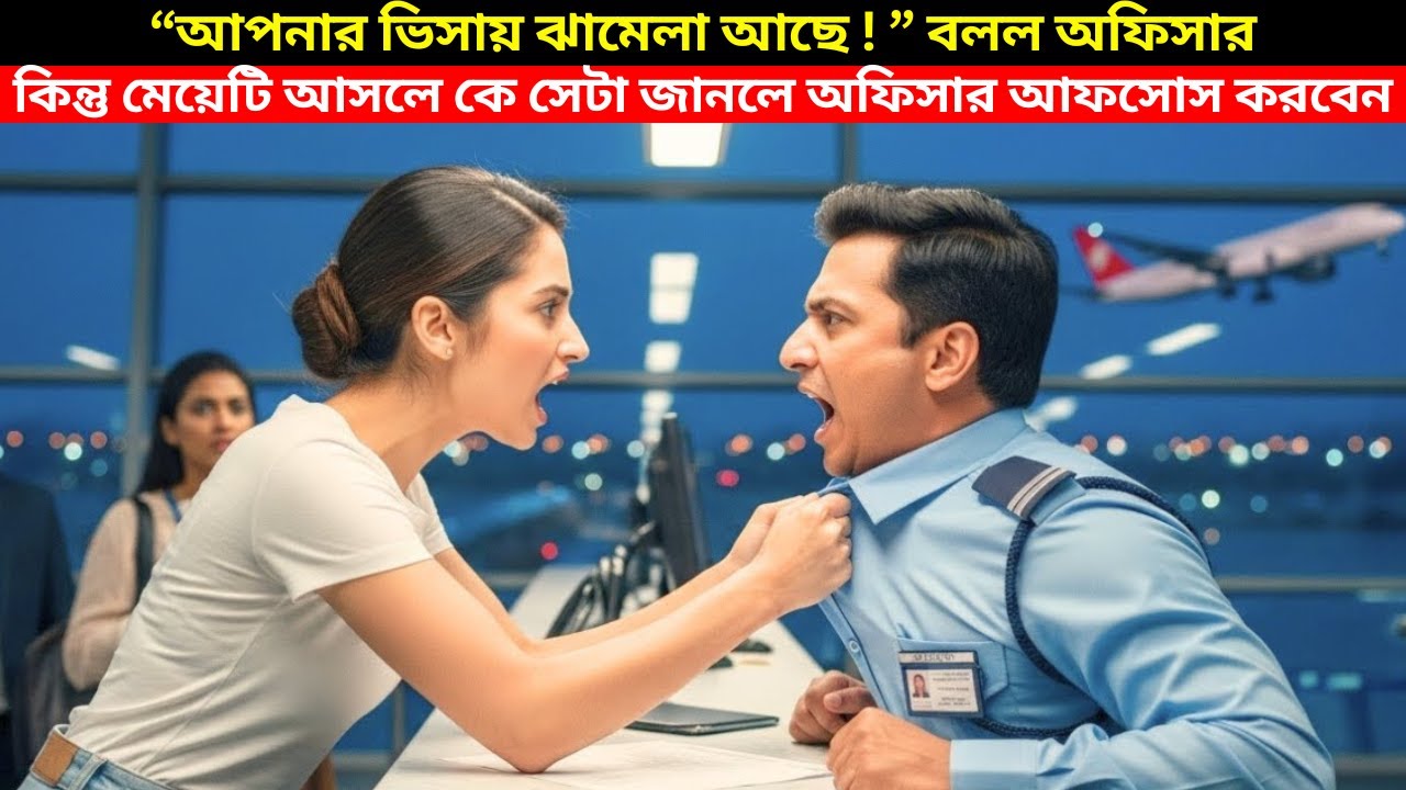 ইমিগ্রেশনে ভিসা নিয়ে ঝামেলা করল অফিসার  —কিন্তু সেই সাধারন মহিলা কে  ছিলেন তা না জেনেই ! 😱😱