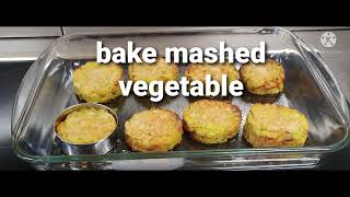 Home made mashed vegetable ,bake with parmesan cheese