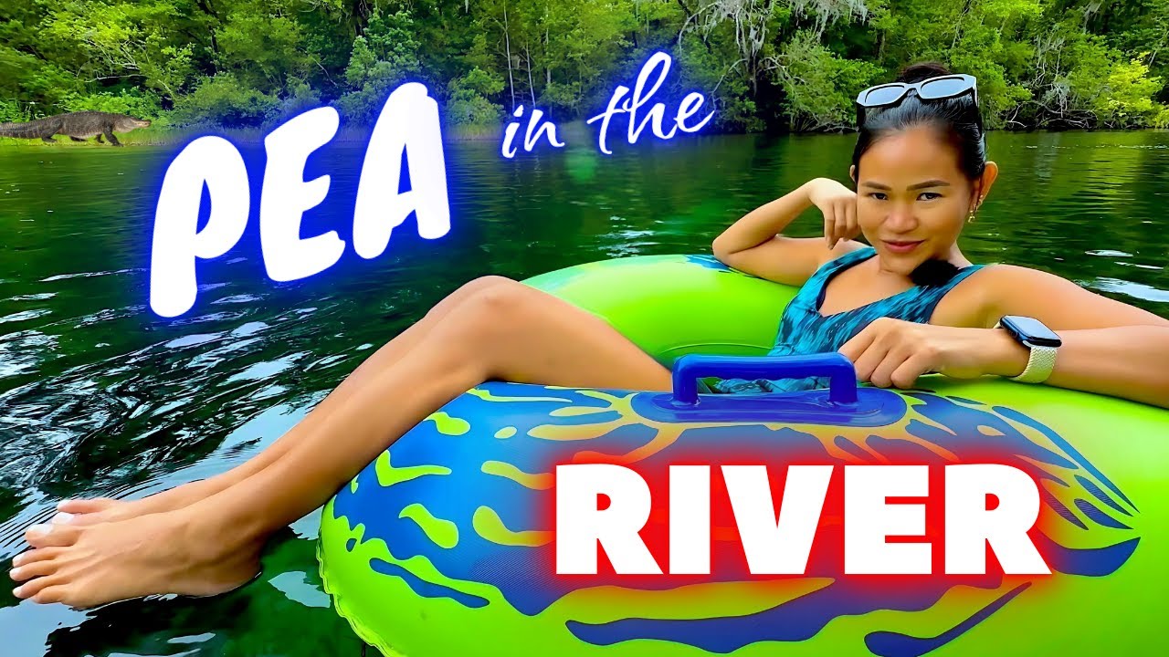 Filipina Pea Goes Tubing - With An Alligator?
