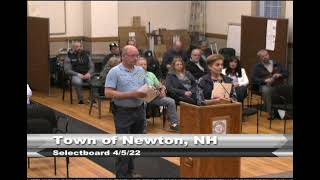 2022 04 05 Town of Newton, NH Selectboard