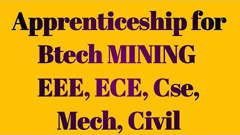 Apprenticeship for Btech MINING || EEE || Mechanical || cse|| CIVIL.. MUST WATCH COMPLETE VIDEO