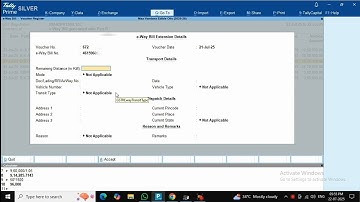 how to extend e way bill validity in tally prime