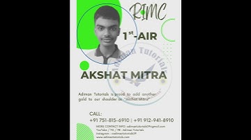 AIR-1 RIMC  JUNE 2022 | AKSHAT MITRA #adiman #rimcjune2022  #defenceacademyindehradun #rimc #result