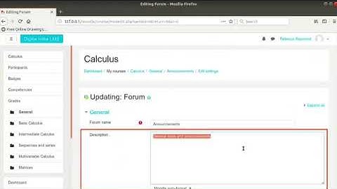 Course Administration in Moodle - English