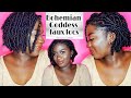 Bohemian Goddess Bob Faux Locs | Crochet Method- No Rubber Band - No Fire | Ft. Chev B