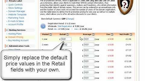 How to set prices for the ID protection service - video tutorial-web hosting