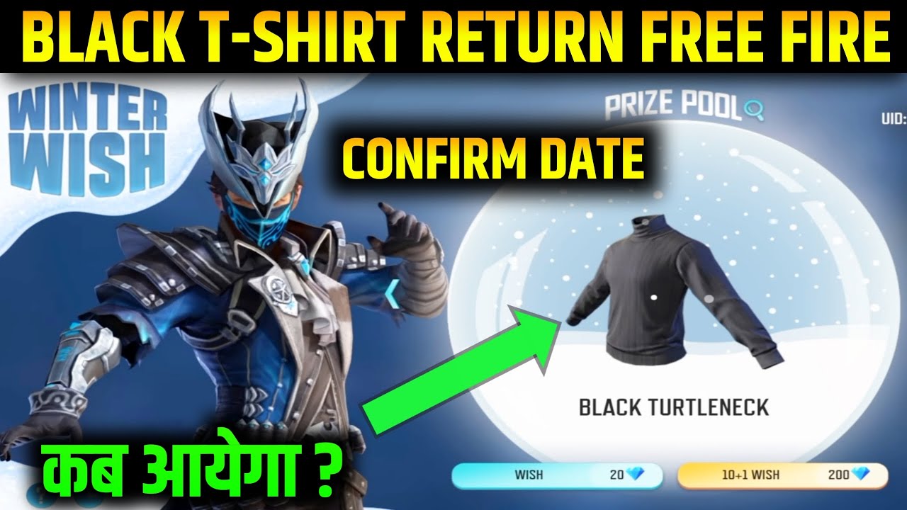 BLACK TSHIRT RETURN FREE FIRE BLACK TSHIRT RETURN KAB AAYEGA FF