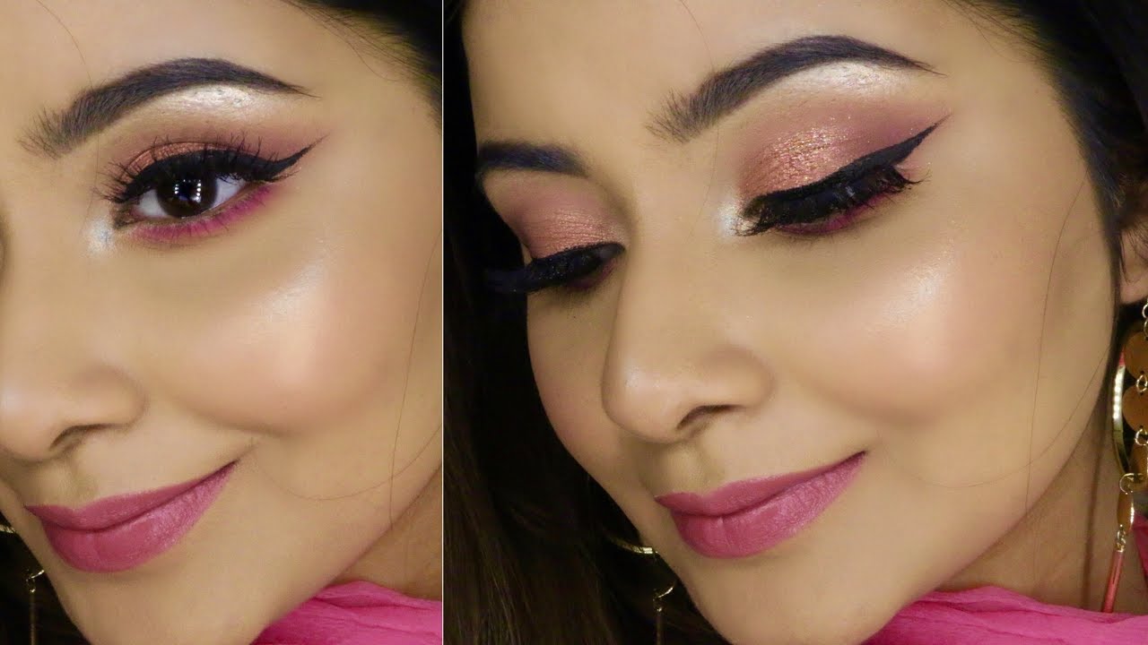 Pink inspired EID MAKEUP LOOK and a very special Colab! - YouTube