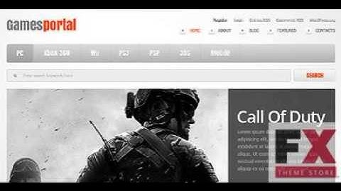 Preview White Black Game Portal WordPress Theme by Mercury T