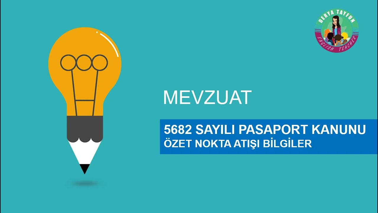 5682 PASAPORT KANUNU PÜF NOKTALAR