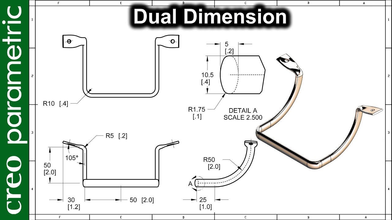 Dual dimensioning in Creo Parametric YouTube