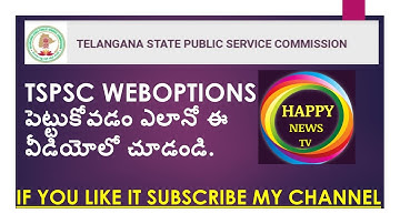 PROCEDURE FOR "WEB OPTIONS" IN TSPSC SITE