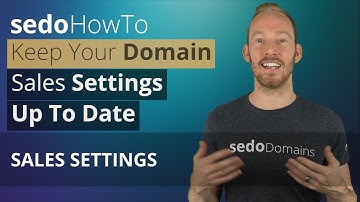 How to Update Sales Settings for Domains Listed as For Sale at Sedo