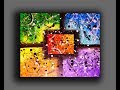 Colorful Abstract Painting | Fun With Acrylics | Creating Texture Surface With Random Tools