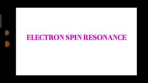 ESR SPECTROSCOPY-2#ESR#EPR