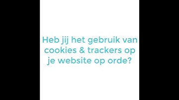 AVG / GDPR cookie handleiding