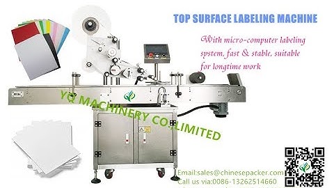 automatic flat surface labeling machine with paging system for bag pouch labeler