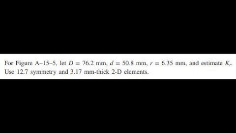 For Figure A-15-5, let in, in, in, and estimate . Use symmetry and 1/8-in-thick 2 -D elements. envat