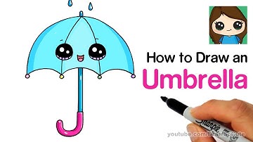 How to Draw an Umbrella Cute and Easy