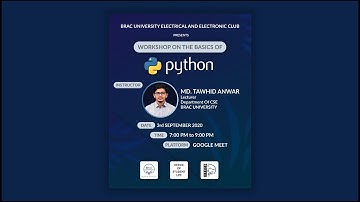 Workshop on The Basics of Python arranged by BUEEC