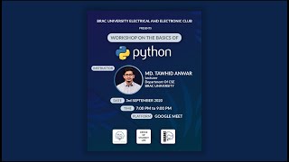 Workshop on The Basics of Python arranged by BUEEC Profile