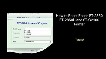 How to Reset Epson ET-2850 ET-2850U and ST-C2100 Printer
