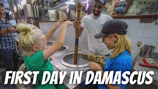 EXPLORING DAMASCUS IN SYRIA: The Umayyad Mosque and the most amazing pistachio icecream in the souq!