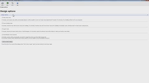 Design Options in Control Panel