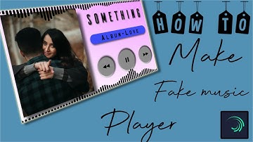 How to make 3D fake music player in alight motion | Create a fake music player | CK Creator