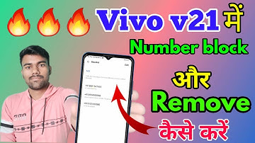 Vivo V21 Blacklist Setting | How To Add And Remove Number Blacklist Vivo V21