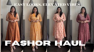 Fashor Kurta Set Haul | 4 Cotton Printed Sets for Everyday Wear screenshot 1