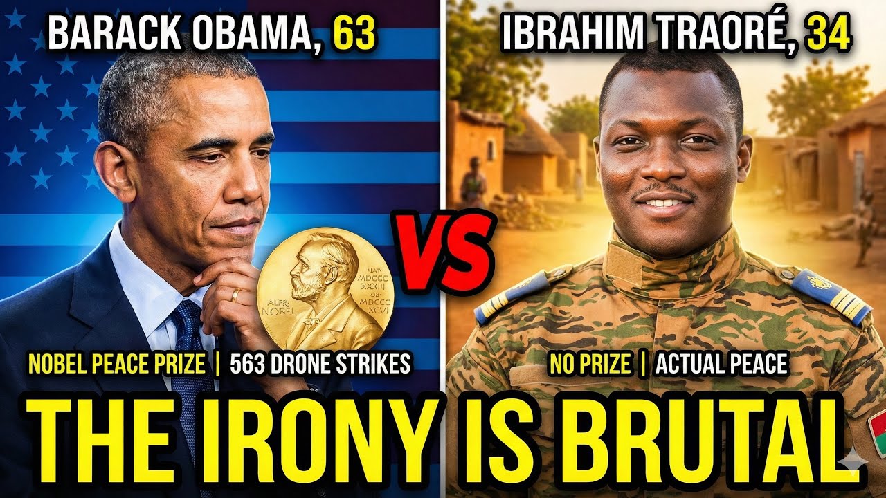 Обама: Нобелевская премия мира, 563 удара беспилотников. Траоре: Нет премии, настоящий мир. Ирони...